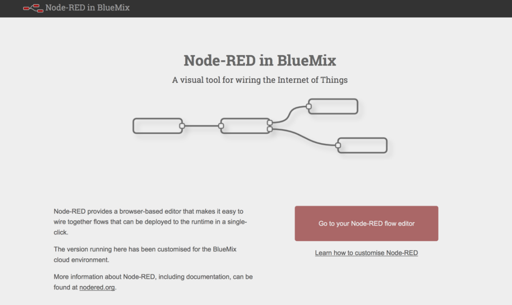 Node-RED in BlueMix