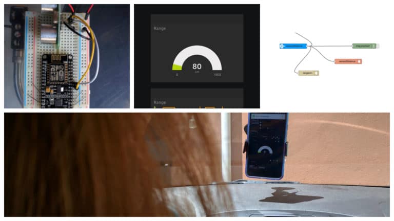 Ultrasonic garage parking assistant with ESP8266 and IBM Watson IoT platform
