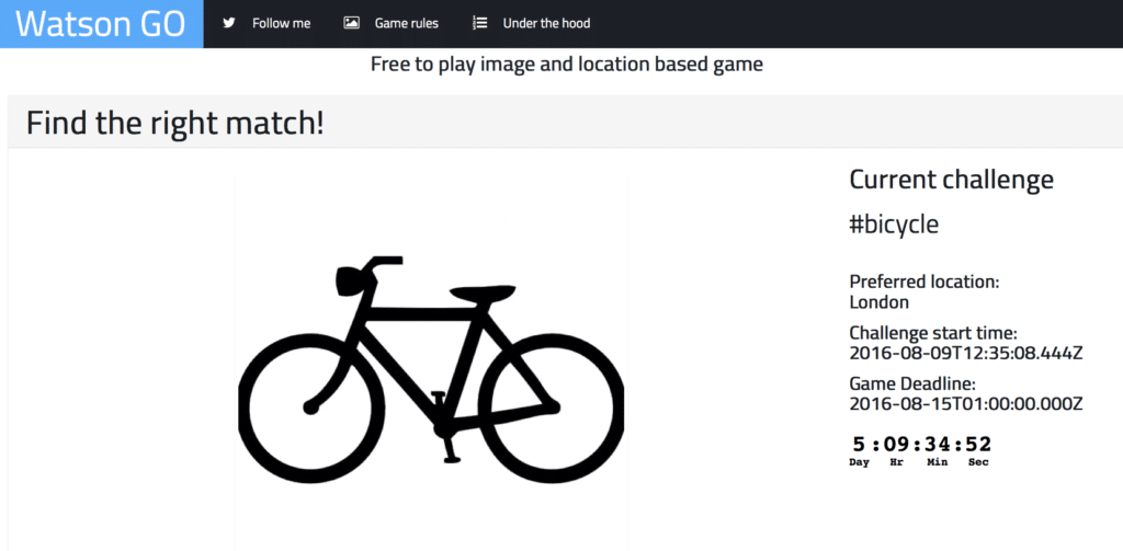 Watson GO - free to play image and location based game