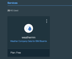 Weather Company Bluemix service