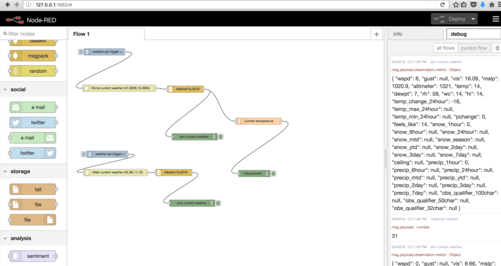 Node-RED flows for Docker