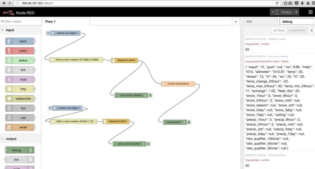 Node-RED flows for Docker