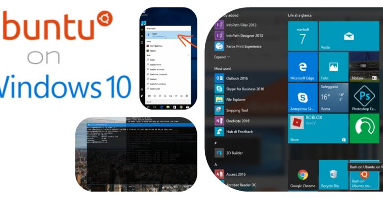 ubuntu bash on windows 10