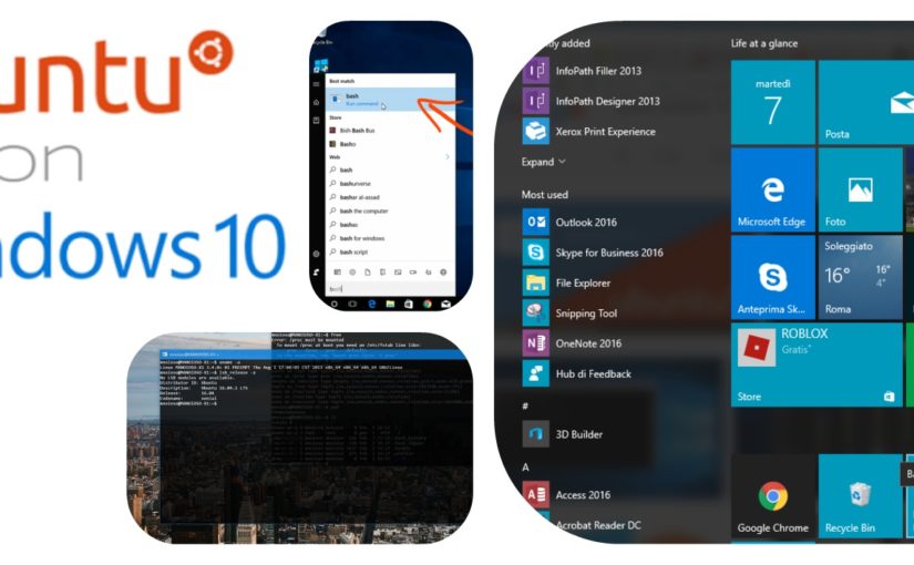 ubuntu bash on windows 10